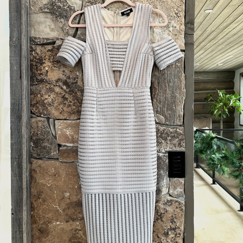 Missguided grey/tan dress size 8